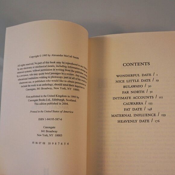 Heavenly Date And Other Flirtations by Alexander McCall Smith 2004 Paperback - Picture 4 of 4